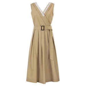 Weekend Maxmara Women Wkdcono - Sleeveless Midi Dress In Cotton Gabardine